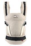 manduca First Baby Carrier  HempCotton sand  Marsupio in Tela Morbida (Canapa e Cotone Biologico), Cintura Ergonomica, Estensione della Schiena, 3 Posizioni, per Neonati e Bambini (3,5-20 kg), beige