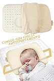 Boquerias Cuscino Neonato Plagiocefalia - Antisoffoco, Antireflusso e con Fascia Antispostamento