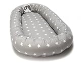 Baby Nest 100% Cotton Riduttore 0-6 mesi #23 Grigio con le stelle bianche