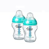 Tommee Tippee Biberon Anti-colica Avanzato, 260 ml, flusso lento 0m+, 2 pezzi, azzurro