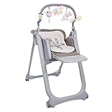 Chicco Polly Magic Relax Seggiolone Pappa per 0 Mesi - 3 Anni (15 kg), Regolabile con 4 Ruote, Reclinabile a Sdraietta, Chiusura Compatta, Barra Gioco e Cuscino Riduttore - Cocoa, Marrone