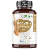 Fieno Greco Biologico ad Alto Dosaggio 1500mg - 180 Fieno Greco Capsule Vegane (Per 3 Mesi) - Semi di Fieno Greco Biologici - Fieno Greco Polvere Senza OGM - Integratore Fieno Greco Senza Glutine