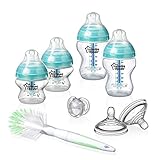 Tommee Tippee Kit di Biberon Anti-colica Avanzato, tettarelle e ciuccio, 2 x 150 ml, 2 x 260 ml, Azzurro