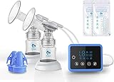 Tiralatte Elettrico,Bellababy Tiralatte con Touchscreen Sensibile, Modalità Multiple e Livelli di Aspirazione, Portatile, Vieni con flangia da 24mm