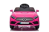 Babycar Mercedes CLS 350 AMG ( Rosa ) Nuova con Sedile in Pelle Macchina Elettrica per Bambini Ufficiale con Licenza 12 Volt Batteria con Telecomando 2.4 GHz Porte Apribili con MP3