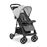 Hauck Passeggino Shopper Neo 2 25 kg Portata, 2 Porta Bevande, Pieghevole Veloce Compatto, Posizione Nanna dalla Nascita, Grande Cesto Portaoggetti, Finestra Cucù, Grigio