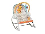 Fisher-Price Baby Gear - Altalena 3-in-1 Cuccioli della Natura a 6 velocità, con 16 Melodie, Suoni della Natura Rilassanti e 1 Arco Giochi Removibile, BFH07