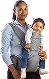 Flok - Marsupio Neonati Ergonomico Porta Bambino 0 36 mesi con Sedile e Cappuccio Removibile. Evolutivo, Regolabile e Traspirante. Multiposizione, Frontale, Schiena e Fronte Strada
