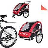 Tiggo Rimorchio Porta-Bimbo per Bicicletta con Set da Jogging - Rosso 50202-01