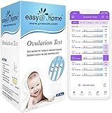 Easy@Home 25 Test ovulazione 25mIU/ml, Accuratezza Oltre il 99.8%, Monitoraggio Attendibile del Ciclo e del Periodo Fertile, Alimentata da gratuita Italiana APP Premom(iOS & Android)