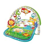 Fisher-Price Palestrina della Foresta con 3 Livelli di Gioco, 5 + 1 giocattoli, Musica e Suoni, Morbido Tappetino Facilmente Lavabile, per Neonati da 0+ Mesi, Imballaggio Sostenibile, GXC36