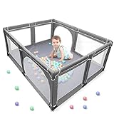 Box per bambini, box XL, centro di attività per bambini, interno ed esterno, con base antiscivolo, griglia di protezione stabile per bambini
