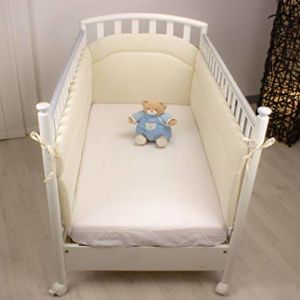 Luchild Paracolpi Lettino Neonato Culla 2m Grigio+Bianco+Rosa